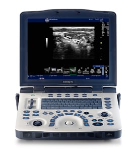 GE Logiq V2 portable Ultrasound Machine front view
