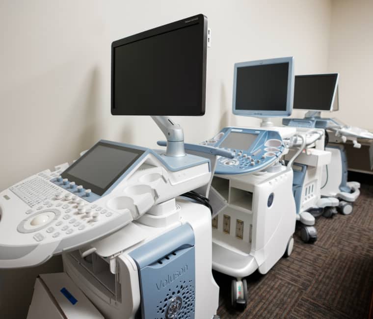 GE Voluson Ultrasound Machine Lineup for comparing ultrasound machines