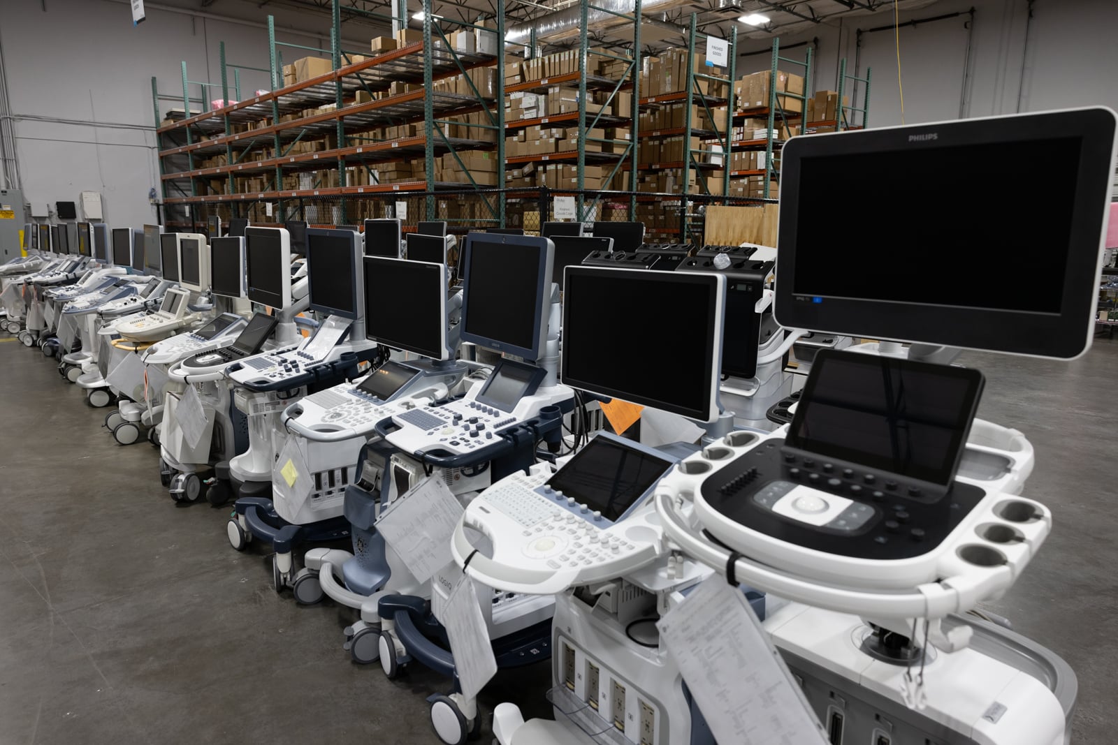 Lineup of of refurbished ultrasounds for sale or rent
