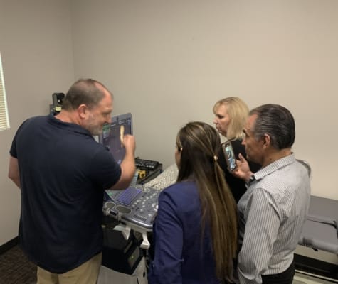 Ultrasound machine demonstration at Probo Medical